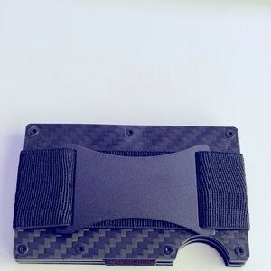 Carbon Ultra Slim Card Holder Wallet with Elastic Band